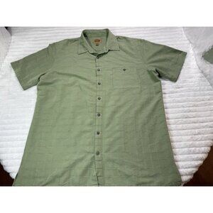 The Foundry Supply Short Sleeve Button Up Green Men's XLT